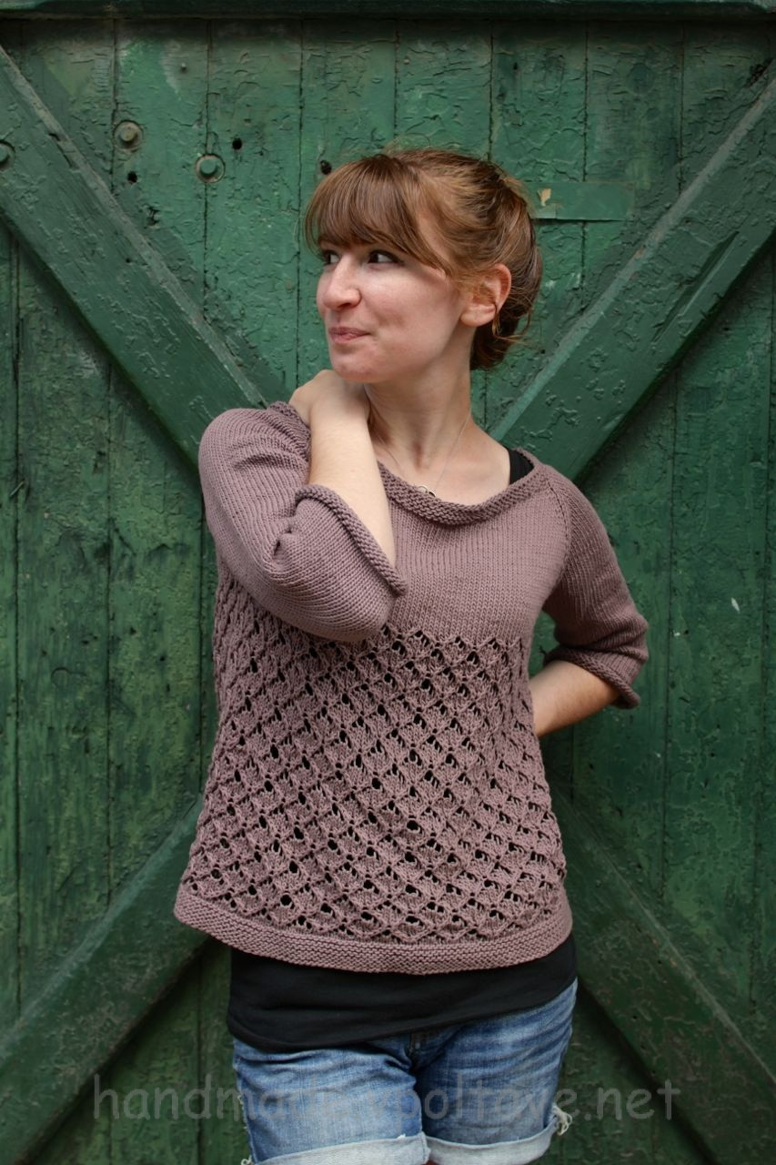 pattern rhombus knitting sweater