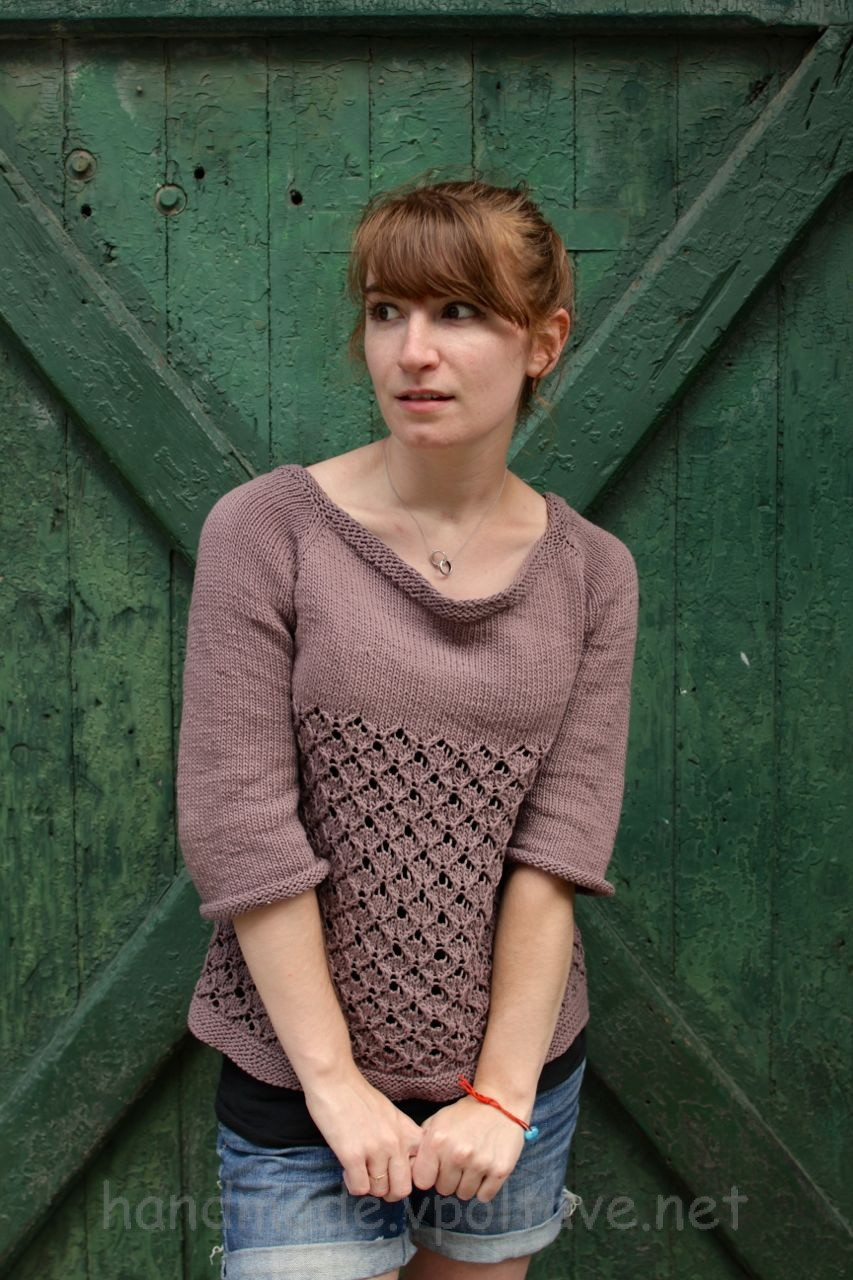 pattern rhombus knitting sweater