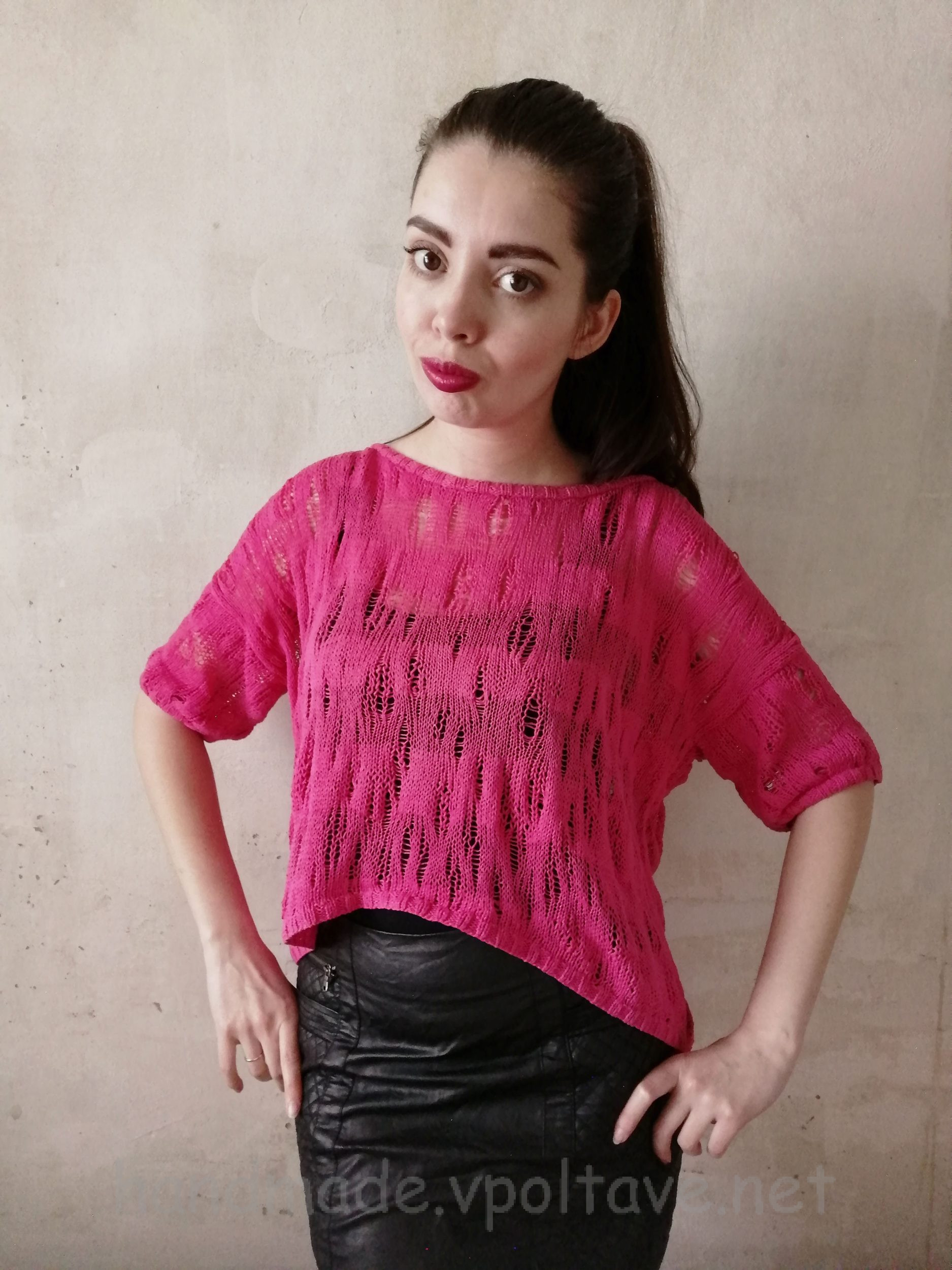 hole knitted top