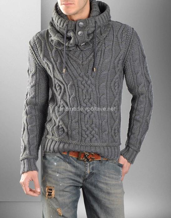 knitted men's pullover