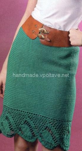 crochet knit skirt